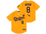 Los Angeles Dodgers #8 Kobe Bryant Yellow KB Cool Base Jersey