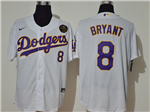 Los Angeles Dodgers #8 Kobe Bryant White/Purple KB Cool Base Jersey