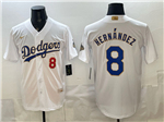 Los Angeles Dodgers #8 Enrique Hernández White 2026 Gold Collection Jersey