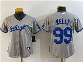 Los Angeles Dodgers #99 Joe Kelly Women's Gray Jersey