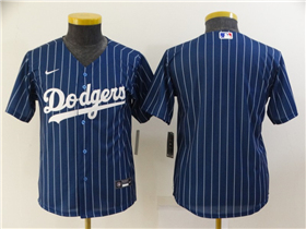 Los Angeles Dodgers Youth Blue Pinstripe Cool Base Jersey