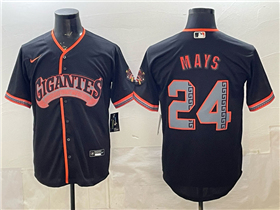 San Francisco Giants #24 Willie Mays Black Alternate Limited Jersey