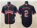 San Francisco Giants #2 Willy Adames Black Alternate Limited Jersey