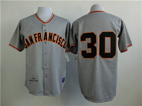 San Francisco Giants #30 Orlando Cepeda 1962 Throwback Gray Jersey