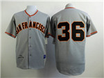San Francisco Giants #36 Gaylord Perry 1962 Throwback Gray Jersey