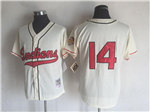 Cleveland Indians #14 Larry Doby 1948 Throwback Cream Jersey