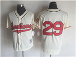 Cleveland Indians #29 Satchel Paige 1948 Throwback Cream Jersey