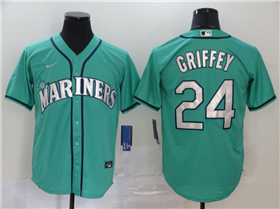 Seattle Mariners #24 Ken Griffey Jr. Green Cool Base Jersey