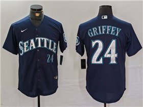 Seattle Mariners #24 Ken Griffey Jr. Navy Limited Jersey