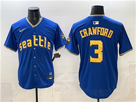 Seattle Mariners #3  J.P. Crawford Royal City Connect Limited Jersey