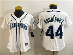 Seattle Mariners #44 Julio Rodríguez Women's White Limited Jersey