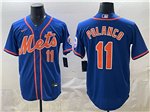 New York Mets #11 Jorge Polanco Royal Blue Limited Jersey