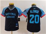 National League #20 Pete Alonso Youth Navy 2024 MLB All-Star Game Limited Jersey