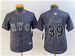 New York Mets #39 Edwin Díaz Graphite Youth 2024 City Connect Limited Jersey