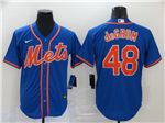 New York Mets #48 Jacob deGrom Royal/Orange Cool Base Jersey