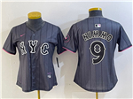 New York Mets #9 Brandon Nimmo Graphite Women's 2024 City Connect Limited Jersey