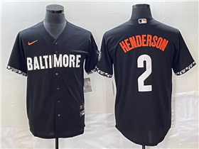 Baltimore Orioles #2 Gunnar Henderson Black 2023 City Connect Jersey