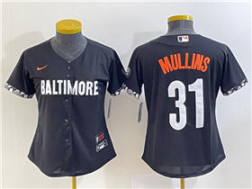Baltimore Orioles #31 Cedric Mullins Women's Black 2023 City Connect Jersey