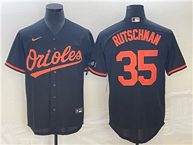 Baltimore Orioles #35 Adley Rutschman Black Cool Base Jersey