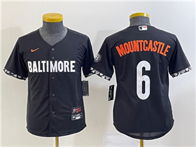 Baltimore Orioles #6 Ryan Mountcastle Youth Black 2023 City Connect Jersey