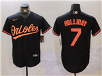 Baltimore Orioles #7 Jackson Holliday Black Cool Base Jersey