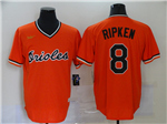 Baltimore Orioles #8 Cal Ripken Jr Orange Cooperstown Collection Cool Base Jersey