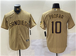 San Diego Padres #10 Jurickson Profar Gray Pinstripe Limited Jersey