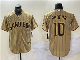 San Diego Padres #10 Jurickson Profar Gray Pinstripe Limited Jersey