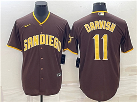 San Diego Padres #11 Yu Darvish Brown Cool Base Jersey