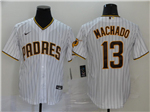 San Diego Padres #13 Manny Machado White Cool Base Jersey