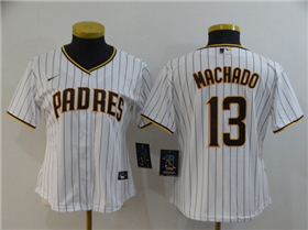 San Diego Padres #13 Manny Machado Women's White Cool Base Jersey