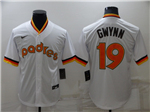 San Diego Padres #19 Tony Gwynn Vintage White Jersey