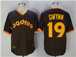 San Diego Padres #19 Tony Gwynn 1982 Throwback Brown Jersey