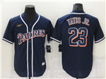 San Diego Padres #23 Fernando Tatís Jr. Navy Cooperstown Collection Cool Base Jersey