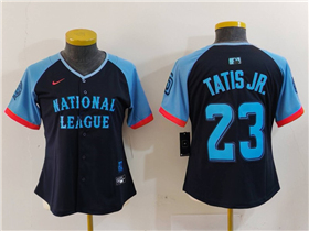 National League #23 Fernando Tatís Jr. Women's Navy 2024 MLB All-Star Game Limited Jersey