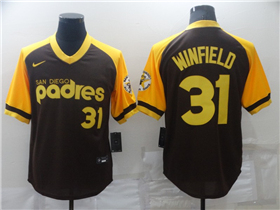 San Diego Padres #31 Dave Winfield Vintage Brown Jersey