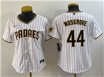 San Diego Padres #44 Joe Musgrove Women's Gray Pinstripe Cool Base Jersey