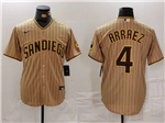 San Diego Padres #4 Luis Arraez Gray Pinstripe Limited Jersey