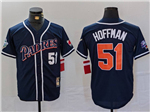 San Diego Padres #51 Trevor Hoffman Throwback Navy Jersey