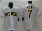 San Diego Padres #7 Ha-Seong Kim White Cool Base Jersey