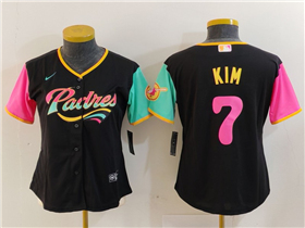 San Diego Padres #7 Ha-Seong Kim Women's Black 2022 City Connect Jersey