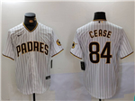 San Diego Padres #84 Dylan Cease White Pinstripe Limited Jersey