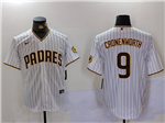 San Diego Padres #9 Jake Cronenworth White Pinstripe Limited Jersey