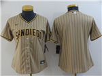 San Diego Padres Women's Gray Pinstripe Cool Base Team Jersey