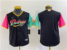 San Diego Padres Youth Black City Connect Cool Base Team Jersey