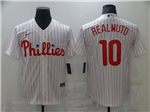 Philadelphia Phillies #10 J.T. Realmuto White Jersey