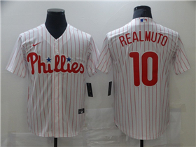 Philadelphia Phillies #10 J.T. Realmuto White Jersey