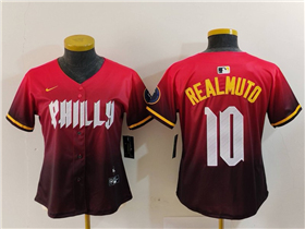 Philadelphia Phillies #10 J.T. Realmuto Women's Red 2024 City Connect Limited Jersey