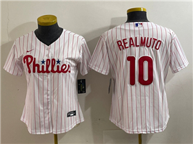 Philadelphia Phillies #10 J.T. Realmuto Women's White Jersey