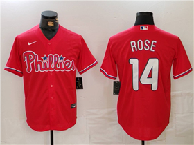 Philadelphia Phillies #14 Pete Rose Red Jersey